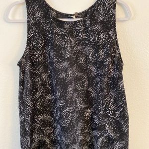 Paper Crane Black and White Semi-Sheer Dress Top